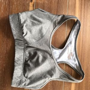 Grey sports bra